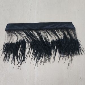 Ultimo Satin And Feather Collar Necklace- Never Worn